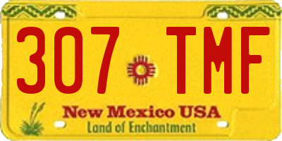NM license plate 307TMF