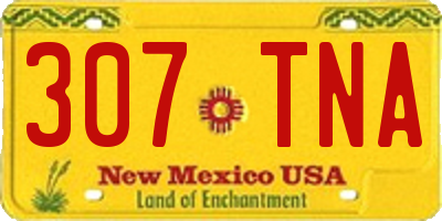 NM license plate 307TNA