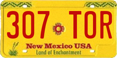 NM license plate 307TOR