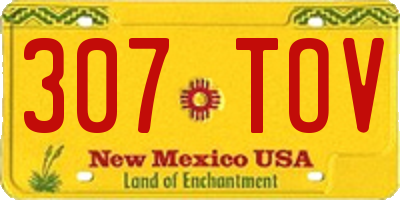 NM license plate 307TOV