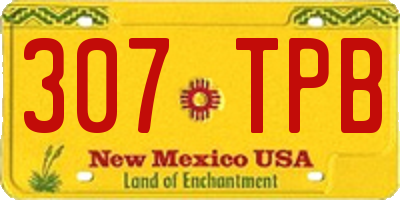NM license plate 307TPB
