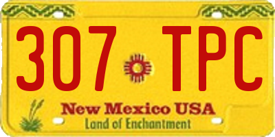 NM license plate 307TPC