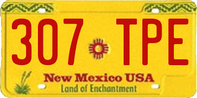 NM license plate 307TPE