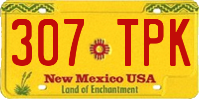 NM license plate 307TPK