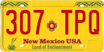 NM license plate 307TPQ