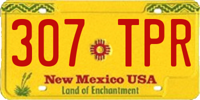 NM license plate 307TPR