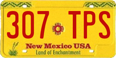 NM license plate 307TPS