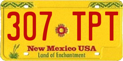 NM license plate 307TPT