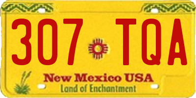 NM license plate 307TQA