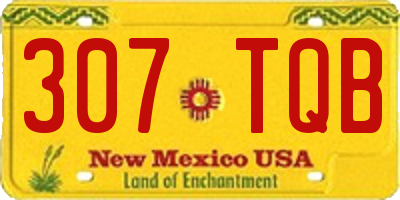 NM license plate 307TQB