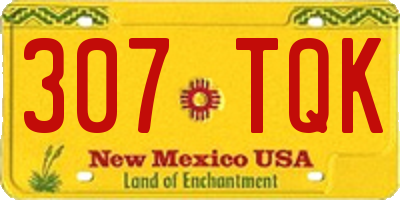 NM license plate 307TQK
