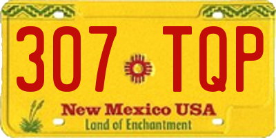 NM license plate 307TQP
