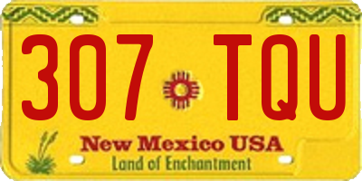 NM license plate 307TQU