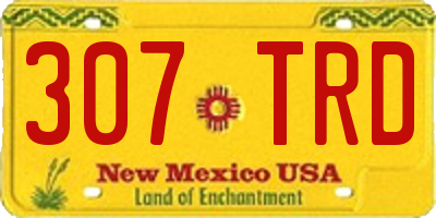 NM license plate 307TRD