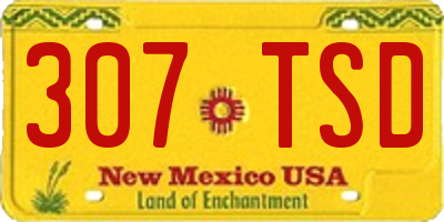 NM license plate 307TSD