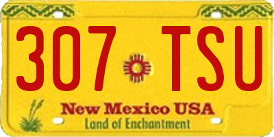NM license plate 307TSU
