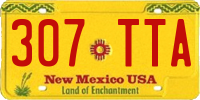 NM license plate 307TTA