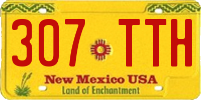 NM license plate 307TTH