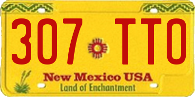 NM license plate 307TTO