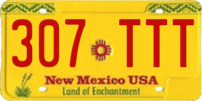 NM license plate 307TTT