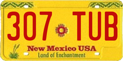 NM license plate 307TUB