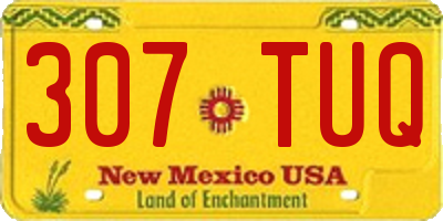 NM license plate 307TUQ
