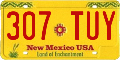 NM license plate 307TUY