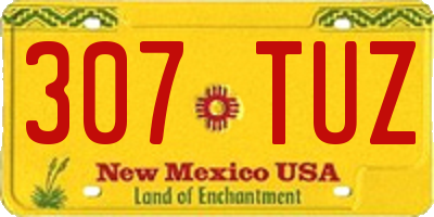 NM license plate 307TUZ