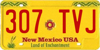 NM license plate 307TVJ