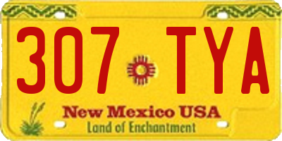 NM license plate 307TYA
