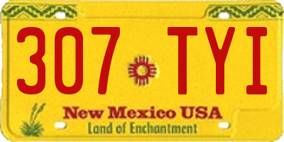 NM license plate 307TYI