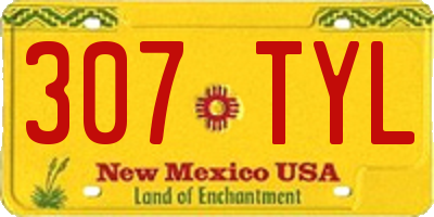 NM license plate 307TYL