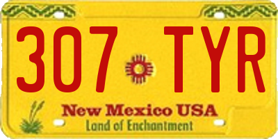 NM license plate 307TYR