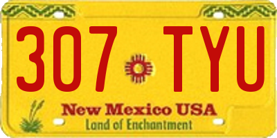 NM license plate 307TYU