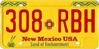 NM license plate 308RBH