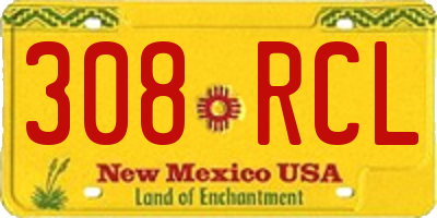 NM license plate 308RCL