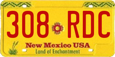 NM license plate 308RDC