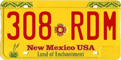 NM license plate 308RDM