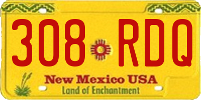 NM license plate 308RDQ