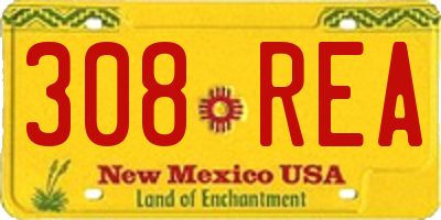 NM license plate 308REA