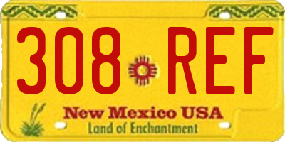 NM license plate 308REF