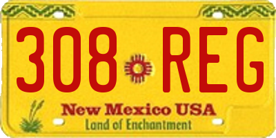 NM license plate 308REG