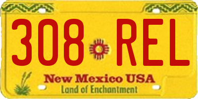 NM license plate 308REL