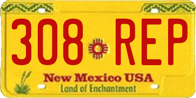 NM license plate 308REP
