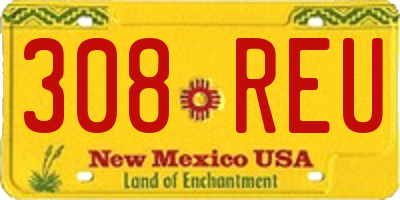 NM license plate 308REU