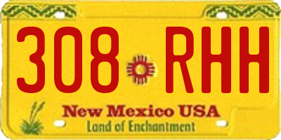 NM license plate 308RHH