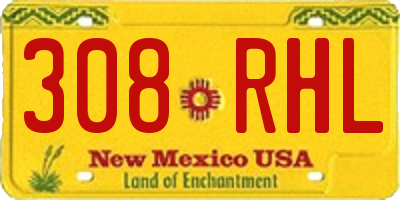 NM license plate 308RHL