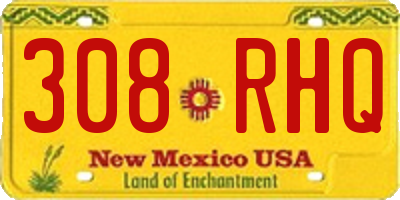NM license plate 308RHQ