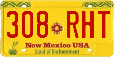NM license plate 308RHT