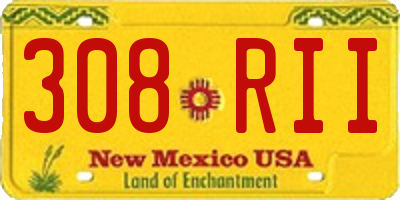 NM license plate 308RII